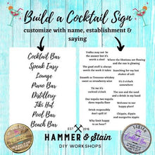 Custom Home Bar Sign - Cocktail Lovers